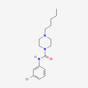 molecular formula C16H24BrN3O B4661825 N-(3-bromophenyl)-4-pentylpiperazine-1-carboxamide 