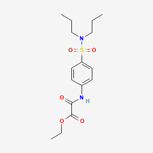 molecular formula C16H24N2O5S B4661882 ETHYL {[4-(DIPROPYLSULFAMOYL)PHENYL]CARBAMOYL}FORMATE 