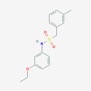 molecular formula C16H19NO3S B4661916 N-(3-ethoxyphenyl)-1-(3-methylphenyl)methanesulfonamide 