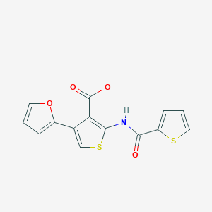 molecular formula C15H11NO4S2 B4661976 methyl 4-(2-furyl)-2-[(2-thienylcarbonyl)amino]-3-thiophenecarboxylate 
