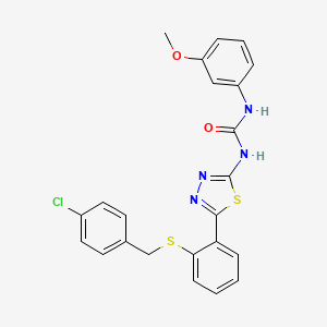 molecular formula C23H19ClN4O2S2 B4662075 1-(5-{2-[(4-Chlorobenzyl)sulfanyl]phenyl}-1,3,4-thiadiazol-2-yl)-3-(3-methoxyphenyl)urea 