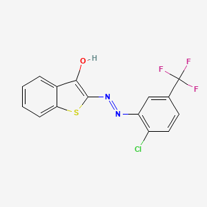 molecular formula C15H8ClF3N2OS B4662155 2-[[2-Chloro-5-(trifluoromethyl)phenyl]diazenyl]-1-benzothiophen-3-ol 