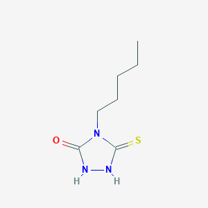 molecular formula C7H13N3OS B046622 5-Mercapto-4-pentyl-4h-1,2,4-triazol-3-ol CAS No. 117987-05-0