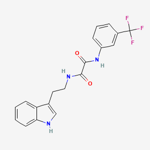 molecular formula C19H16F3N3O2 B4662217 N-[2-(1H-indol-3-yl)ethyl]-N'-[3-(trifluoromethyl)phenyl]ethanediamide 