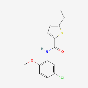 molecular formula C14H14ClNO2S B4662223 N-(5-chloro-2-methoxyphenyl)-5-ethylthiophene-2-carboxamide 