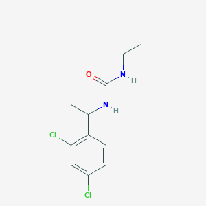 molecular formula C12H16Cl2N2O B4662276 N-[1-(2,4-dichlorophenyl)ethyl]-N'-propylurea 