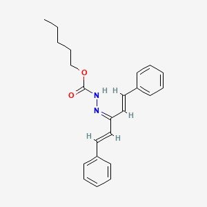 molecular formula C23H26N2O2 B4662371 pentyl N-[[(1E,4E)-1,5-diphenylpenta-1,4-dien-3-ylidene]amino]carbamate 