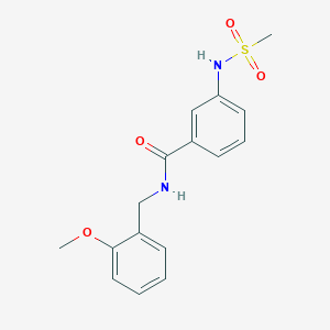 molecular formula C16H18N2O4S B4662615 N-(2-methoxybenzyl)-3-[(methylsulfonyl)amino]benzamide 