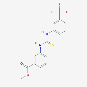 molecular formula C16H13F3N2O2S B4662688 methyl 3-[({[3-(trifluoromethyl)phenyl]amino}carbonothioyl)amino]benzoate 