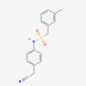 molecular formula C16H16N2O2S B4662741 N-[4-(cyanomethyl)phenyl]-1-(3-methylphenyl)methanesulfonamide 