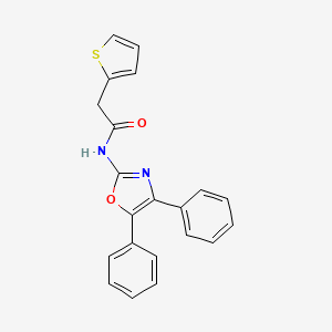 molecular formula C21H16N2O2S B4662808 N-(4,5-diphenyl-1,3-oxazol-2-yl)-2-(thiophen-2-yl)acetamide 