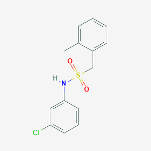 molecular formula C14H14ClNO2S B4662887 N-(3-chlorophenyl)-1-(2-methylphenyl)methanesulfonamide 