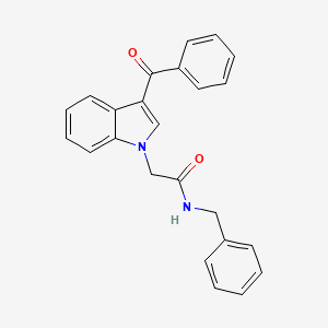 molecular formula C24H20N2O2 B4662943 N-benzyl-2-[3-(phenylcarbonyl)-1H-indol-1-yl]acetamide 