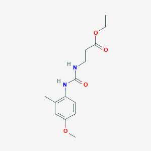 molecular formula C14H20N2O4 B4662973 ETHYL 3-{[(4-METHOXY-2-METHYLANILINO)CARBONYL]AMINO}PROPANOATE 