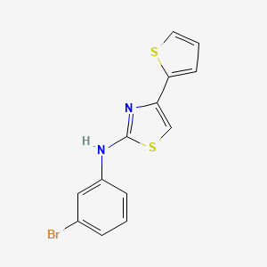 molecular formula C13H9BrN2S2 B4662981 N-(3-bromophenyl)-4-thiophen-2-yl-1,3-thiazol-2-amine 