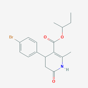 molecular formula C17H20BrNO3 B4663156 Butan-2-yl 4-(4-bromophenyl)-2-methyl-6-oxo-1,4,5,6-tetrahydropyridine-3-carboxylate 