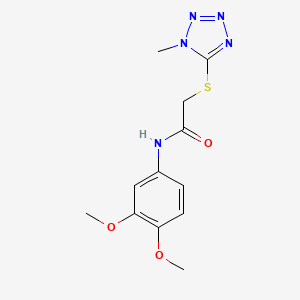 molecular formula C12H15N5O3S B4663173 N-(3,4-dimethoxyphenyl)-2-[(1-methyl-1H-tetrazol-5-yl)sulfanyl]acetamide 