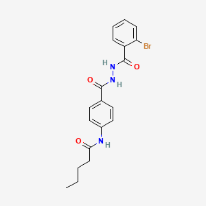 molecular formula C19H20BrN3O3 B4663180 N-(4-{[2-(2-bromobenzoyl)hydrazino]carbonyl}phenyl)pentanamide 