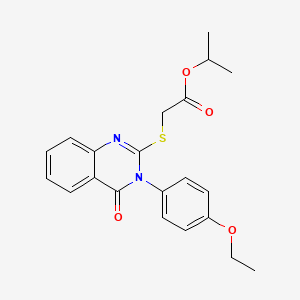 molecular formula C21H22N2O4S B4663223 Isopropyl 2-((3-(4-ethoxyphenyl)-4-oxo-3,4-dihydroquinazolin-2-yl)thio)acetate CAS No. 679417-39-1