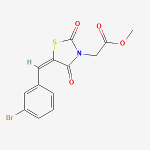 molecular formula C13H10BrNO4S B4663466 methyl [(5E)-5-(3-bromobenzylidene)-2,4-dioxo-1,3-thiazolidin-3-yl]acetate 