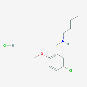 molecular formula C12H19Cl2NO B4663549 N-[(5-chloro-2-methoxyphenyl)methyl]butan-1-amine;hydrochloride 