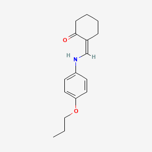 molecular formula C16H21NO2 B4663661 (2Z)-2-[(4-propoxyanilino)methylidene]cyclohexan-1-one 