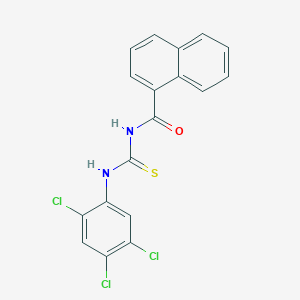 molecular formula C18H11Cl3N2OS B4663789 N-[(2,4,5-trichlorophenyl)carbamothioyl]naphthalene-1-carboxamide 