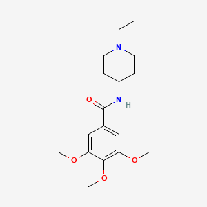 molecular formula C17H26N2O4 B4663799 N-(1-ethyl-4-piperidinyl)-3,4,5-trimethoxybenzamide 