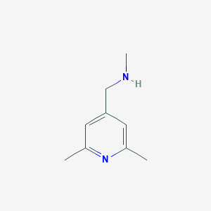 molecular formula C9H14N2 B046643 1-(2,6-Dimethylpyridin-4-yl)-N-methylmethanamine CAS No. 120739-86-8