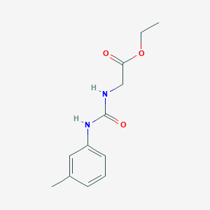 molecular formula C12H16N2O3 B4664339 ETHYL 2-[(3-TOLUIDINOCARBONYL)AMINO]ACETATE 