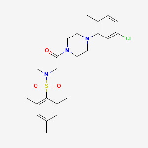 molecular formula C23H30ClN3O3S B4664488 N-{2-[4-(5-chloro-2-methylphenyl)piperazin-1-yl]-2-oxoethyl}-N,2,4,6-tetramethylbenzenesulfonamide 
