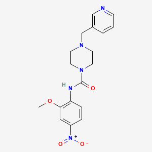 molecular formula C18H21N5O4 B4664498 N-(2-METHOXY-4-NITROPHENYL)-4-[(PYRIDIN-3-YL)METHYL]PIPERAZINE-1-CARBOXAMIDE 