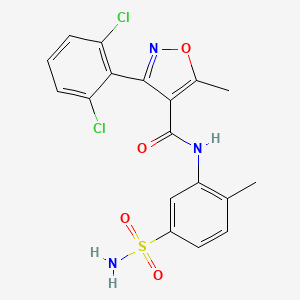 molecular formula C18H15Cl2N3O4S B4664553 N~4~-[5-(AMINOSULFONYL)-2-METHYLPHENYL]-3-(2,6-DICHLOROPHENYL)-5-METHYL-4-ISOXAZOLECARBOXAMIDE 
