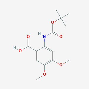 molecular formula C14H19NO6 B046646 2-((叔丁氧羰基)氨基)-4,5-二甲氧基苯甲酸 CAS No. 122744-78-9
