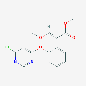 molecular formula C15H13ClN2O4 B046647 (E)-Methyl 2-(2-((6-chloropyrimidin-4-yl)oxy)phenyl)-3-methoxyacrylate CAS No. 131860-97-4