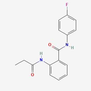 molecular formula C16H15FN2O2 B4664725 N-(4-fluorophenyl)-2-(propanoylamino)benzamide 