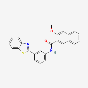 molecular formula C26H20N2O2S B4664731 N-[3-(1,3-benzothiazol-2-yl)-2-methylphenyl]-3-methoxynaphthalene-2-carboxamide 
