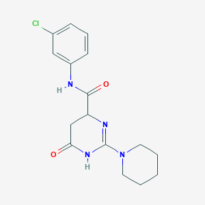 molecular formula C16H19ClN4O2 B4664897 N-(3-chlorophenyl)-6-oxo-2-(piperidin-1-yl)-3,4,5,6-tetrahydropyrimidine-4-carboxamide 