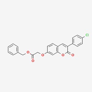 molecular formula C24H17ClO5 B4665001 benzyl 2-{[3-(4-chlorophenyl)-2-oxo-2H-chromen-7-yl]oxy}acetate 