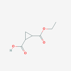 molecular formula C7H10O4 B046651 反式-2-(乙氧羰基)环丙烷羧酸 CAS No. 31420-66-3
