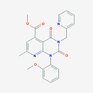 molecular formula C23H20N4O5 B4665116 METHYL 1-(2-METHOXYPHENYL)-7-METHYL-2,4-DIOXO-3-[(PYRIDIN-2-YL)METHYL]-1H,2H,3H,4H-PYRIDO[2,3-D]PYRIMIDINE-5-CARBOXYLATE 