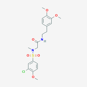 molecular formula C20H25ClN2O6S B4665400 N~2~-[(3-chloro-4-methoxyphenyl)sulfonyl]-N-[2-(3,4-dimethoxyphenyl)ethyl]-N~2~-methylglycinamide 