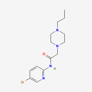 molecular formula C14H21BrN4O B4665437 N-(5-bromopyridin-2-yl)-2-(4-propylpiperazin-1-yl)acetamide 