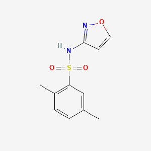 molecular formula C11H12N2O3S B4665466 N~1~-(3-ISOXAZOLYL)-2,5-DIMETHYL-1-BENZENESULFONAMIDE 