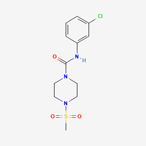 molecular formula C12H16ClN3O3S B4665950 N-(3-CHLOROPHENYL)-4-METHANESULFONYLPIPERAZINE-1-CARBOXAMIDE 