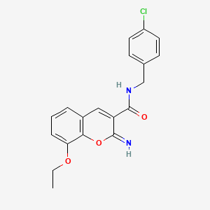 molecular formula C19H17ClN2O3 B4666004 N-[(4-CHLOROPHENYL)METHYL]-8-ETHOXY-2-IMINO-2H-CHROMENE-3-CARBOXAMIDE 