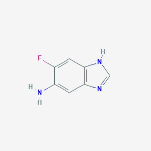molecular formula C7H6FN3 B046661 5-Fluoro-1H-benzo[d]imidazol-6-amine CAS No. 118134-21-7