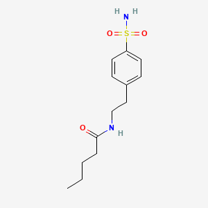 molecular formula C13H20N2O3S B4666354 N-[2-(4-sulfamoylphenyl)ethyl]pentanamide 