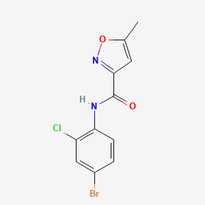 molecular formula C11H8BrClN2O2 B4666699 N-(4-BROMO-2-CHLOROPHENYL)-5-METHYL-12-OXAZOLE-3-CARBOXAMIDE 