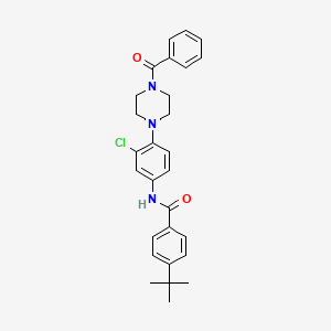 molecular formula C28H30ClN3O2 B4666754 4-tert-butyl-N-{3-chloro-4-[4-(phenylcarbonyl)piperazin-1-yl]phenyl}benzamide 